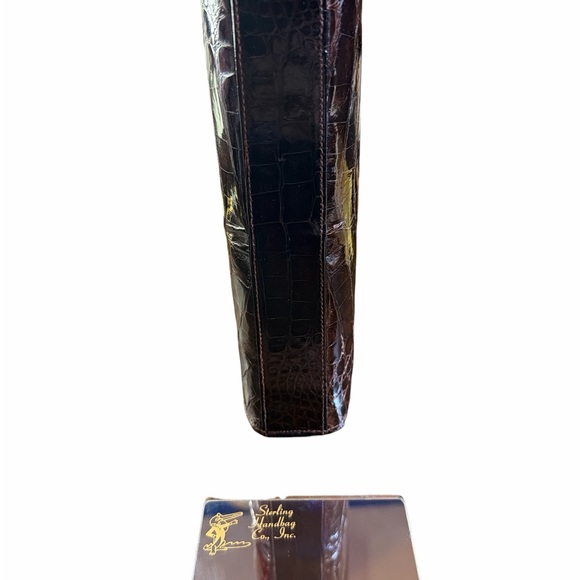 Vintage Sterling Handbag Co Genuine Alligator Clutch w/ Mirror - Mid Century - Picture 6 of 7